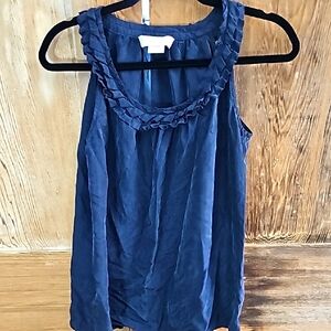 Elegant Navy Blue Sleeveless Top